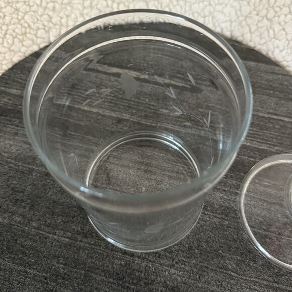 Vintage Princess House Heritage Apothecary 8” Canister W/ Lid Etched Crystal Jar - Picture 2 of 4